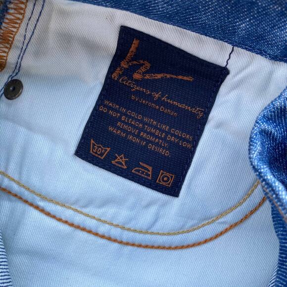 New Citizens of Humanity Women's Dark Wash Jean Micro Denim Mini Skirt Size 28 - Picture 11 of 12